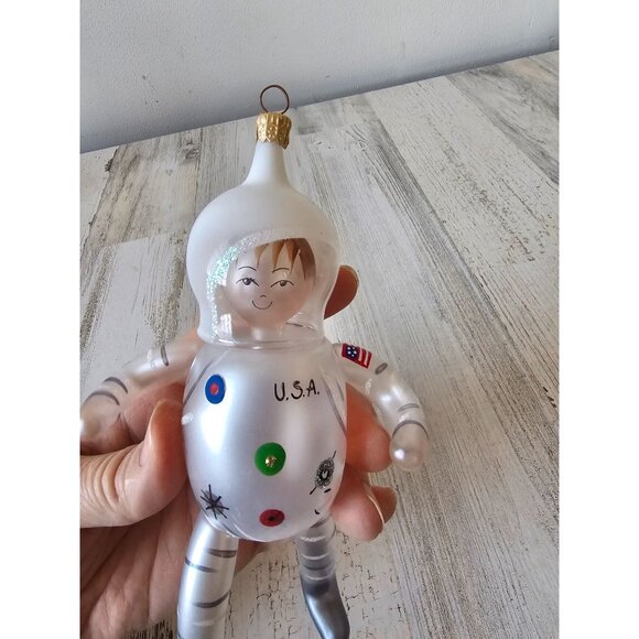 Vintage de Carlini astronaut space man Italian Italy ornament Xmas tree - Picture 7 of 8
